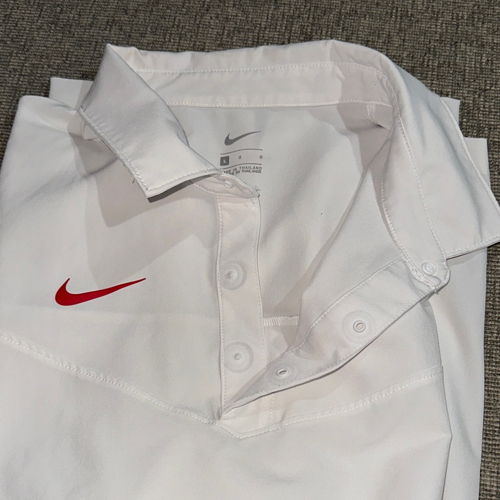Nike Men's White Polo with Red Logo - Picture 6 of 6